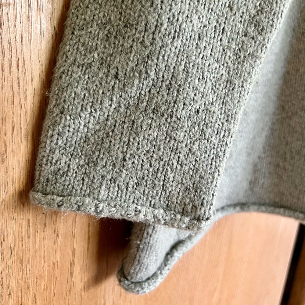 J. Jill Heathered Light Gray Cable Knit Crewneck Sweater size extra large - Picture 4 of 6